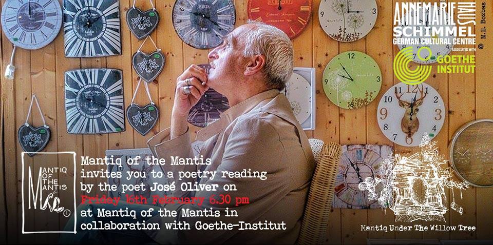 Poetry Reading -An evening with the poet José Oliver at Mantiq of the Mantis