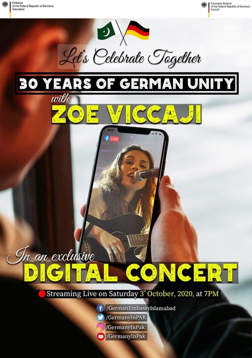 Virtual Concert by Zoe Viccaji – Celebrating 30 Years of German Unity