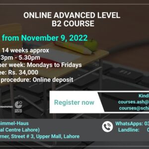 On-campus B1 courses in December 2022