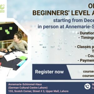 On-campus beginner’s level A1 course in December 2022