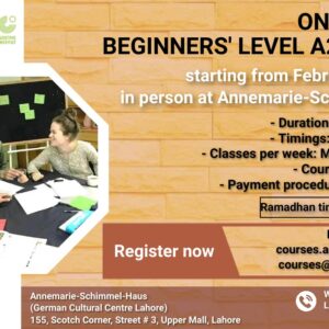 On-campus beginner’s level A2 course in February 2023