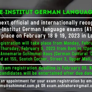 Goethe-Institut German Language Exam in February 2023